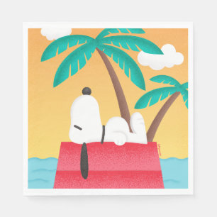 Serviette En Papier cacahuètes   Snoopy Tropical Deco Dreams