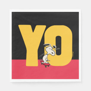 Serviette En Papier cacahuètes Snoopy YO Skateboard