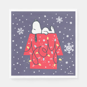 Serviette En Papier cacahuètes   Snoopy's Holiday Dreamer