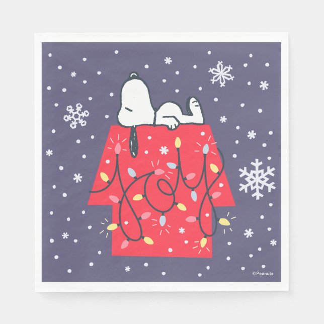 Serviette En Papier cacahuètes | Snoopy's Holiday Dreamer (Devant)