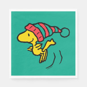 Serviette En Papier cacahuètes Woodstock Winter Beanie Casquette