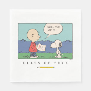 Serviette En Papier Cachou Charlie Brown Snoopy Eh bien vous l'avez fa