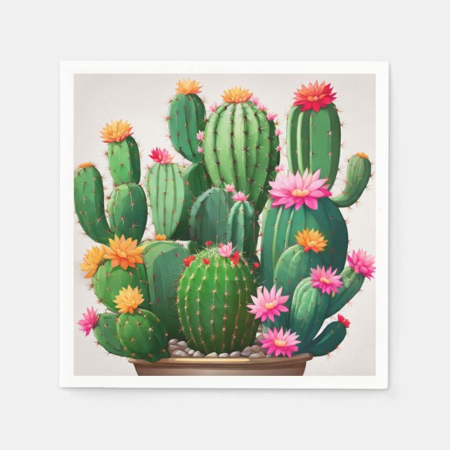 Serviette En Papier cactus (Devant)