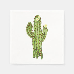 Serviette En Papier Cactus du Saguaro en fleurs
