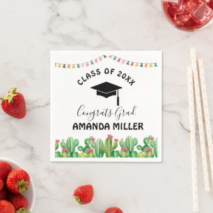 Serviette En Papier Cactus fiesta Graduation Party serviettes en papie