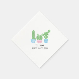 Serviette En Papier cactus, succulent, mignonette fiesta, mexicaine,