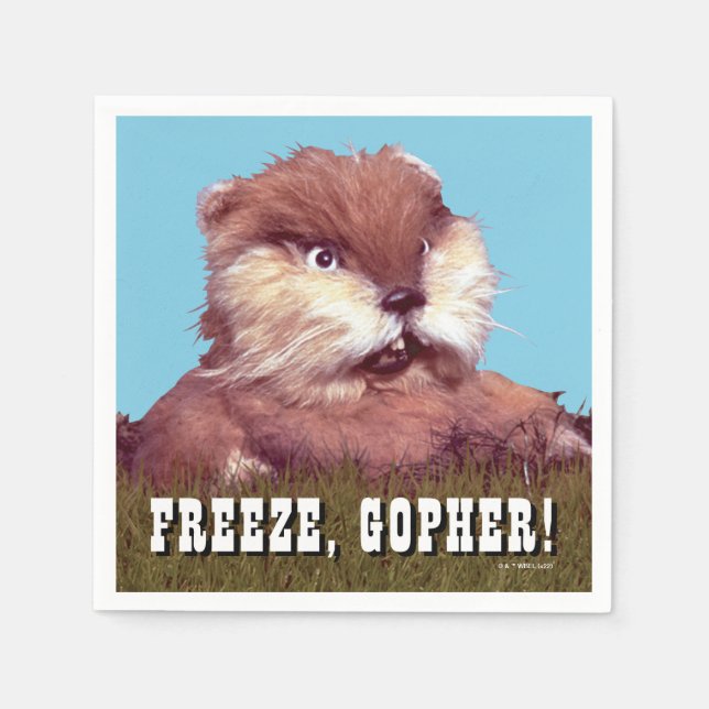 Serviette En Papier Caddyshack | Freeze, Gopher ! (Devant)
