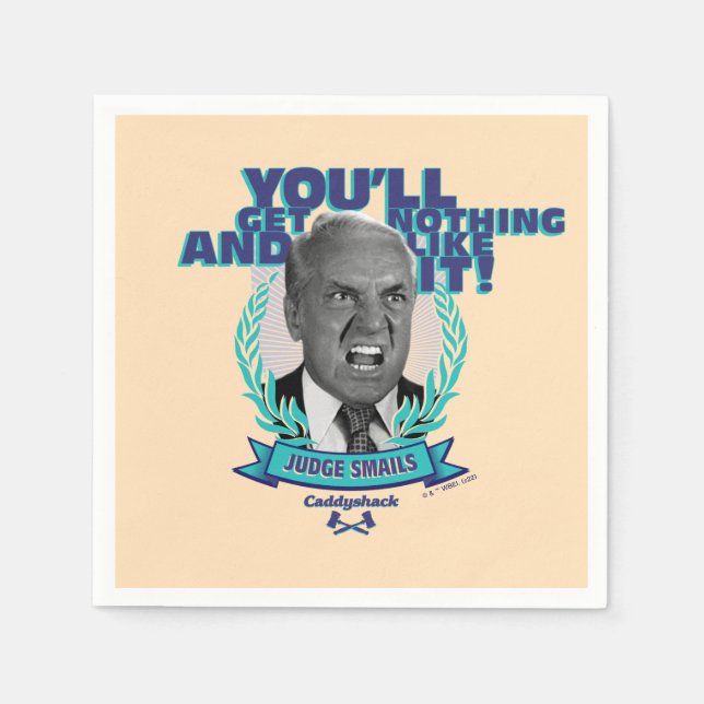 Serviette En Papier Caddyshack | Vous n'obtiendrez rien et aimez ça (Devant)