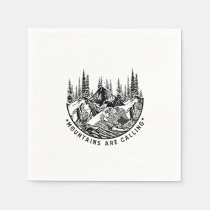 Serviette En Papier Cadeau Camper Les Montagnes Appelent Anniversair