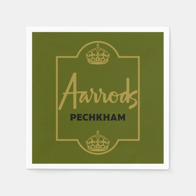 Serviette En Papier Cadeau classique britannique de nouveauté (Devant)