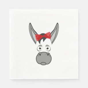 Serviette En Papier Cadeau Costume d'Halloween d'Âne Floral Animal