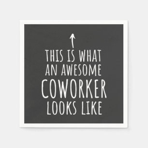 Serviette En Papier Cadeau Coworker, Mug Coworker, Super Coworker
