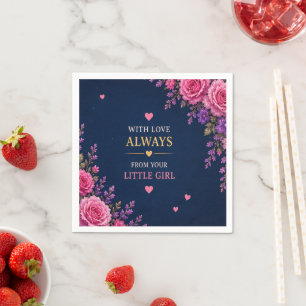 SERVIETTE EN PAPIER CADEAU D'AMOUR POUR LA FÊTE DES MÈRES