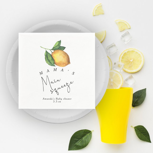 Serviette En Papier Cadeau de bébé Citron, le chouchou de Maman (Créateur téléchargé)