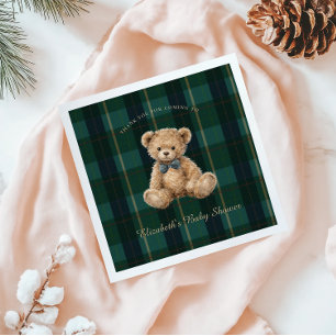 Serviette En Papier Cadeau de bébé ours en peluche vintage Polo