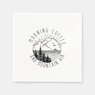Serviette En Papier Cadeau de campeur Café du matin et air de montag