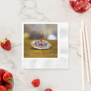 Serviette En Papier Cadeau de dreidel de Hanukkah SlipperyJoe à base o