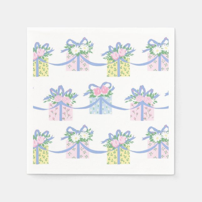 Serviette En Papier Cadeau de fête d'anniversaire - serviettes en papi (Devant)