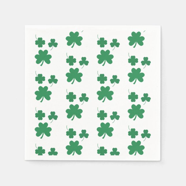 Serviette En Papier Cadeau de fête de la Saint-Patrick élégant et chic (Devant)