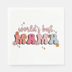 Serviette En Papier Cadeau de la fête des mères La meilleure maman d