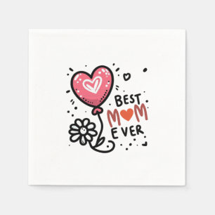 Serviette En Papier Cadeau de la fête des mères   Meilleure maman jama