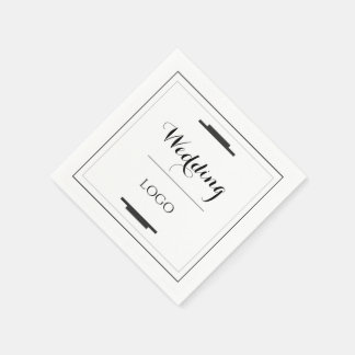 Serviette En Papier Cadeau de mariage personnalisé élégant et moderne