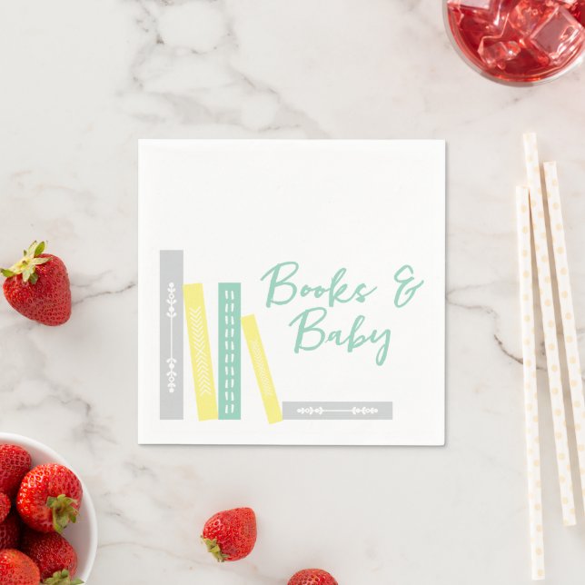 Serviette En Papier Cadeau de naissance pour bébé : Livres (En situation)