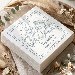 Serviette En Papier Cadeau de Naissance pour 'Il Faut Tout un Village'