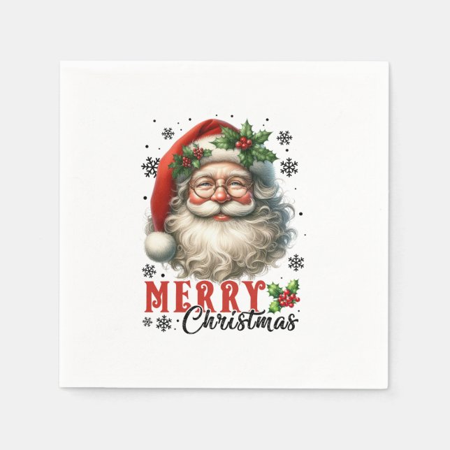 Serviette En Papier Cadeau de Noël Joyeux Noël (Devant)