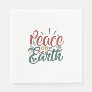 Serviette En Papier Cadeau de Noël Paix sur Terre