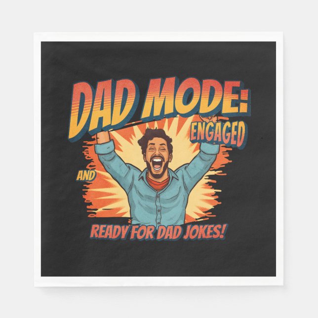 Serviette En Papier Cadeau fête des pères | Mode papa (Devant)