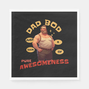 Serviette En Papier Cadeau fête des pères Papa Bod Awesome