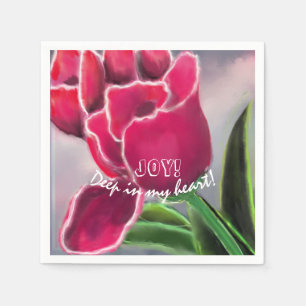 Serviette En Papier Cadeau Floral Design, Personnaliser la typographie