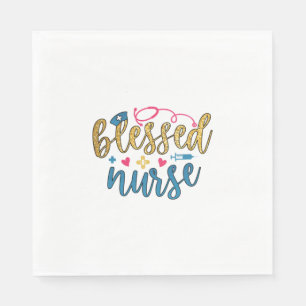 Serviette En Papier Cadeau infirmière   Infirmière bénie