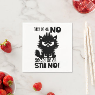 Serviette En Papier Cadeau pour amateur de chat drôle avant tout 