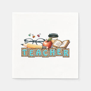 Serviette En Papier Cadeau pour Enseignant Crayon Enseignant