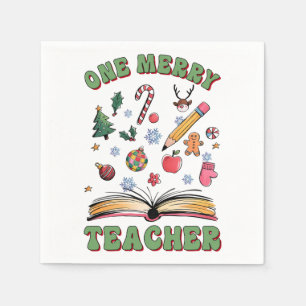 Serviette En Papier Cadeau pour Enseignant Un Enseignant Joyeux