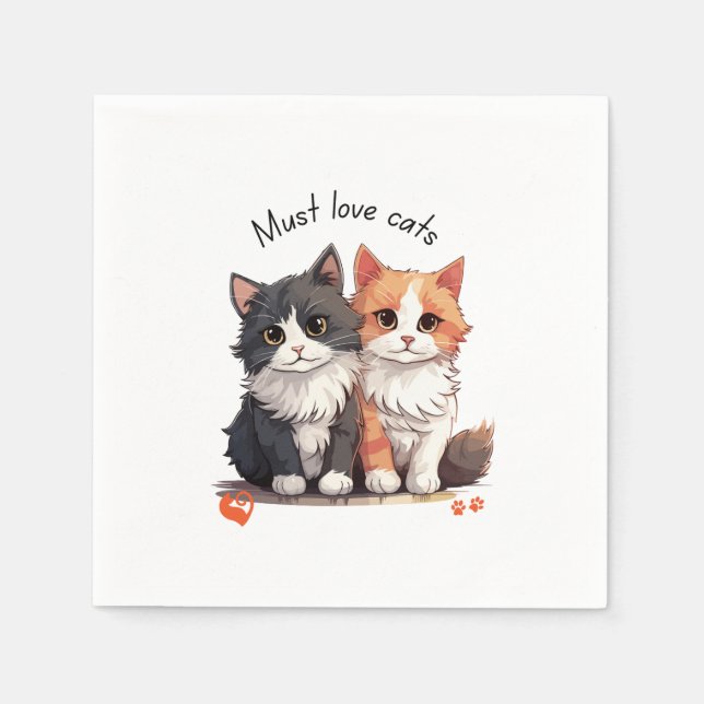 Serviette En Papier Cadeaux amoureux pour animaux de compagnie mignons (Devant)