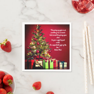Serviette En Papier Cadeaux de Noël en disant Cocktail de Noël