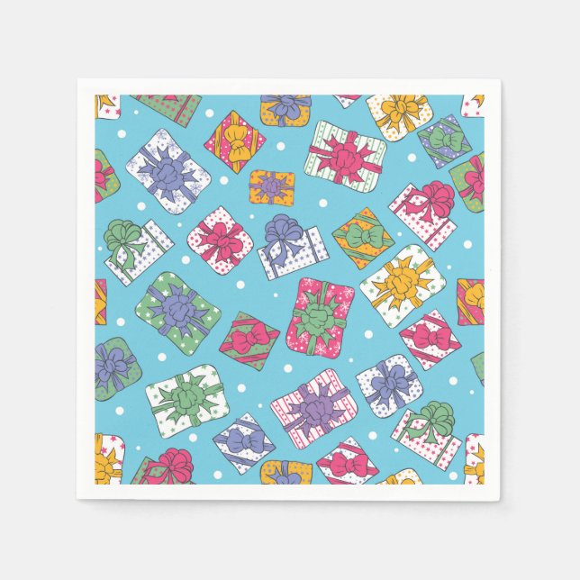 Serviette En Papier Cadeaux de Noël motif (Devant)