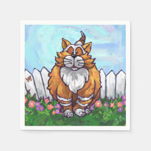 Serviette En Papier Cadeaux et accessoires de chats de gingembre