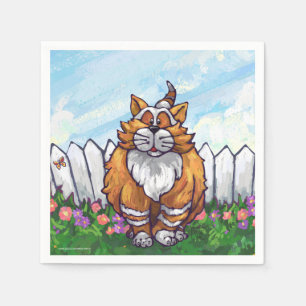 Serviette En Papier Cadeaux et accessoires de chats de gingembre