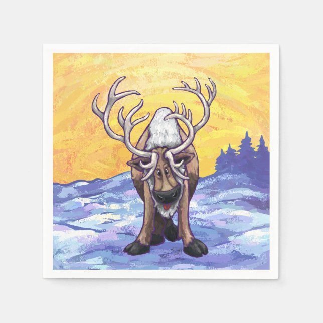 Serviette En Papier Cadeaux et accessoires de rennes (Devant)