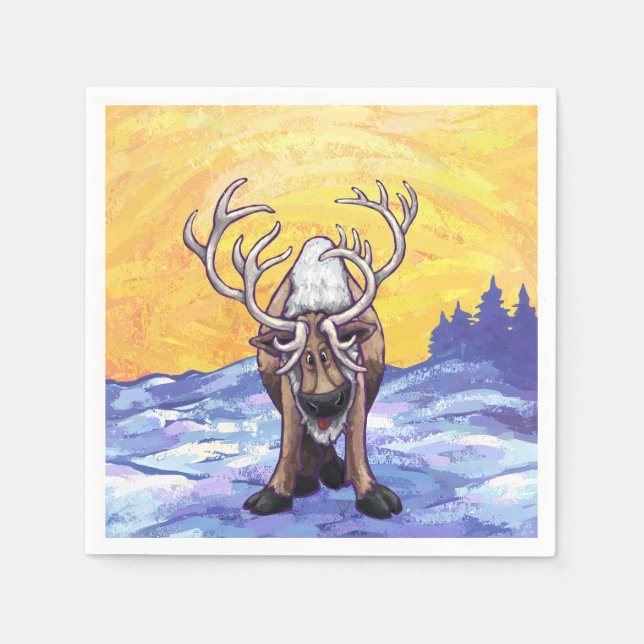 Serviette En Papier Cadeaux et accessoires de rennes (Devant)