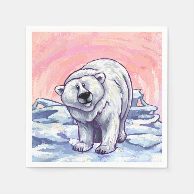 Serviette En Papier Cadeaux et accessoires d'ours polaire (Devant)