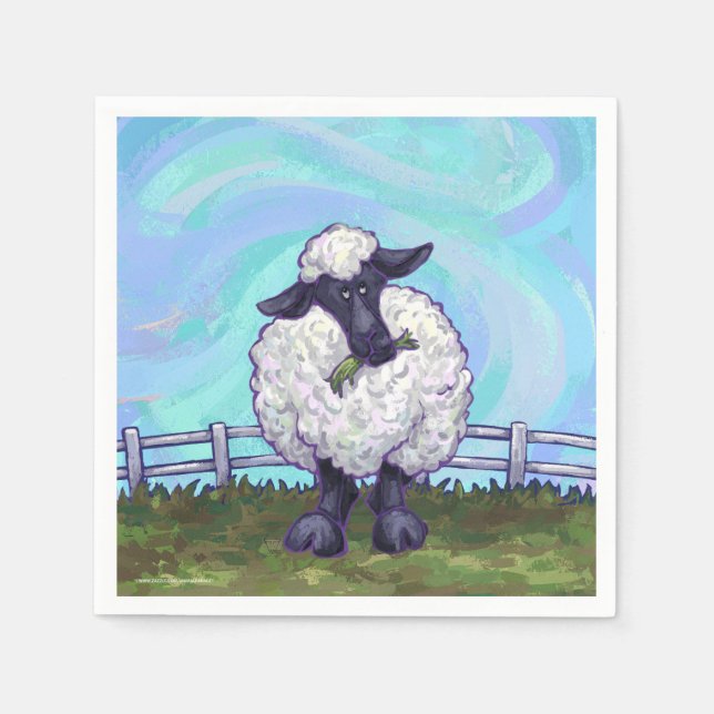 Serviette En Papier Cadeaux et accessoires pour moutons (Devant)