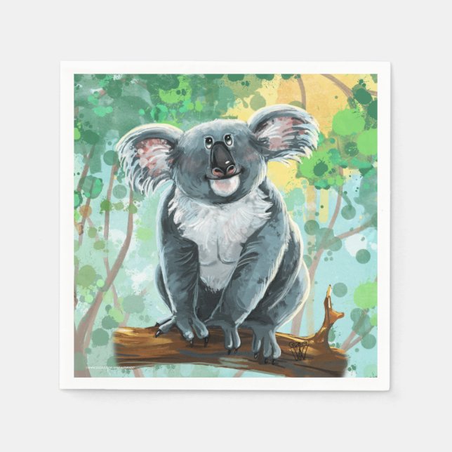 Serviette En Papier Cadeaux et accessoires pour ours Koala (Devant)
