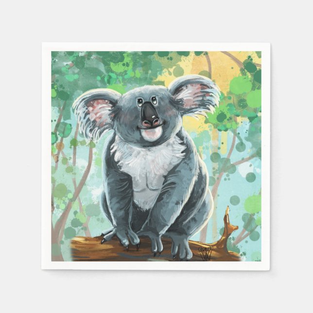 Serviette En Papier Cadeaux et accessoires pour ours Koala (Devant)