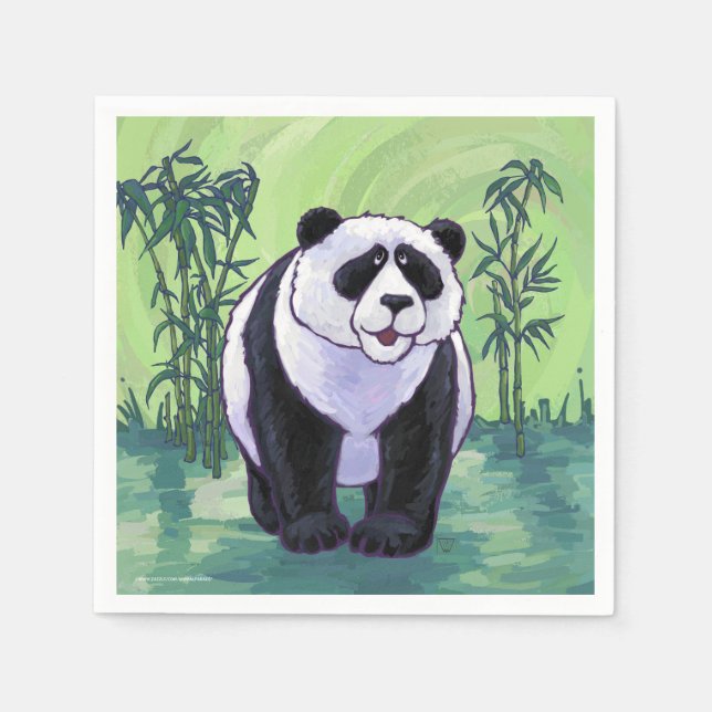 Serviette En Papier Cadeaux et accessoires pour ours Panda (Devant)