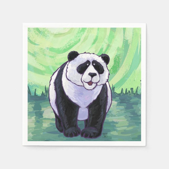 Serviette En Papier Cadeaux et accessoires pour ours Panda (Devant)